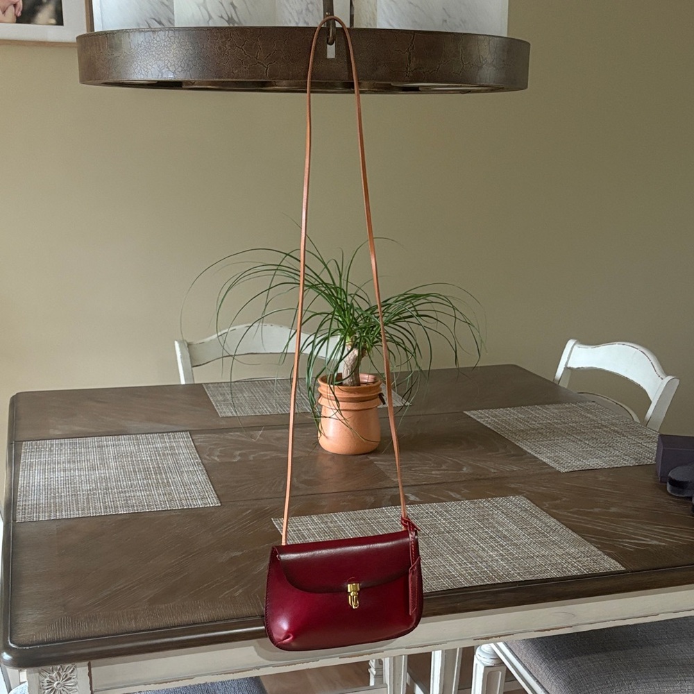 Old trend Chic Burgundy Leather Crossbody Bag